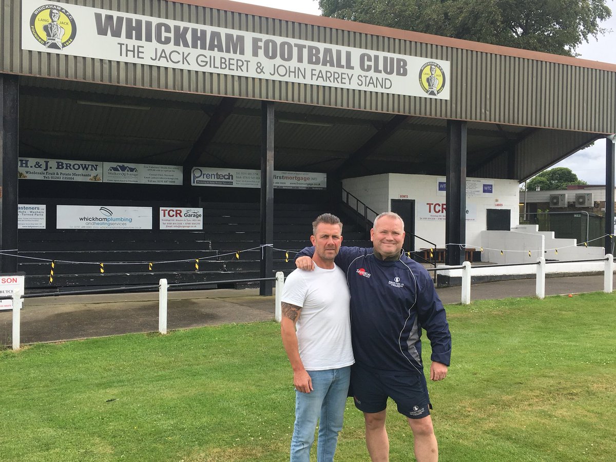 DuncanFleckLtd's tweet photo. 1st Day @ Whickham Glebe as the Stanleymen help our local Northern League Bothers in the restoration of their pitch for Next Thursday’s game against Blyth Spartans. All @BeamishFC2002 players welcome next Thursday. 7:30pm kick off https://t.co/NazkIZN1Gd