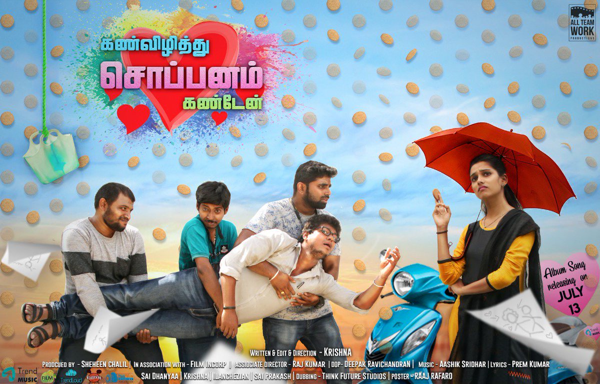 DosakalStudio's tweet photo. #KSK - Releasing This Saturday. Get Ready To Groove. Only On @trendmusicsouth.
 
Chezhiyan &amp; Dhanya Will Throbb Your Heart For Sure ❤️💜

#Krishna | #ATW | #SaiDhanya https://t.co/StQKoN8nTf