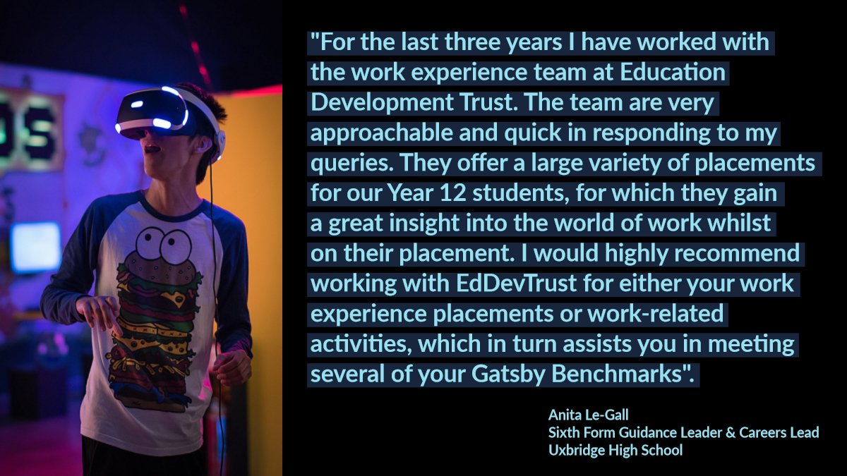 Fantastic testimonial from <a href="/UxbridgeHighSch/">Uxbridge High School</a>. We're proud to work with you to achieve the best for your students when it comes to experiencing the world of work. #workexperience #careersfamily