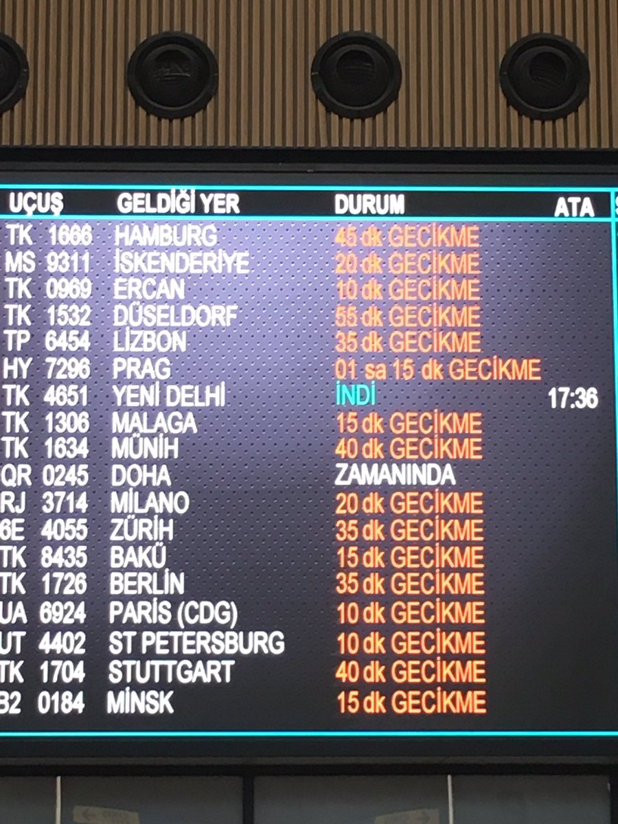 TK da ve yeni havalimaninda durum kotu..