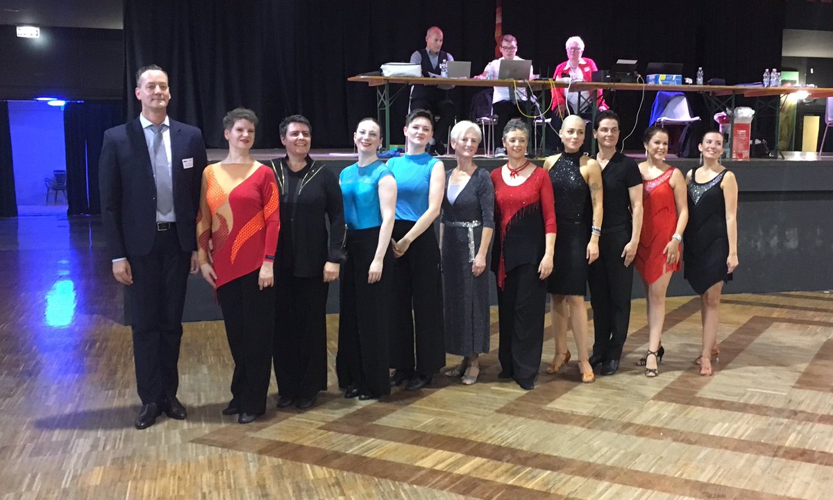 UKEDC_Dance's tweet image. Congratulations to our Women’s C Class Latin finalists: 2nd Place Joanne &amp;amp; PJ, 3rd Place Penny &amp;amp; Jill #ukssdc #essda #eurogames2019