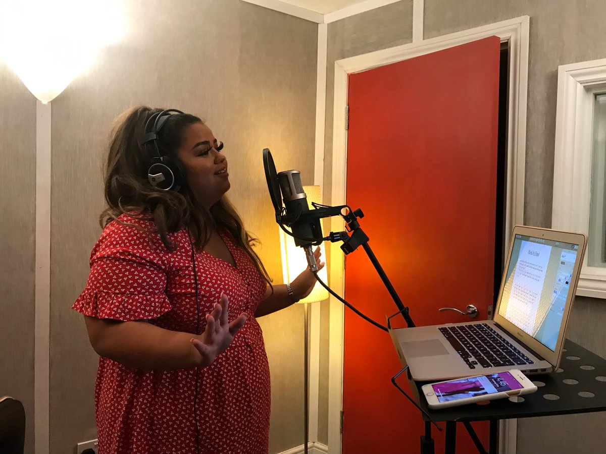 SAFOMusicGroup's tweet photo. The amazing @OfficialScarLee recording 'Hand In Hand' with our very own @LaurenceHobbs yesterday ❤️ https://t.co/VvUCJ15H2H