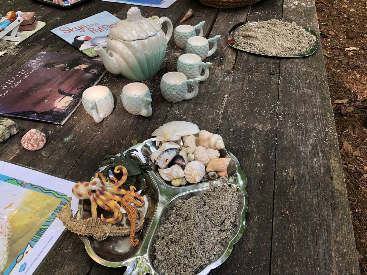 BOBeducation's tweet photo. Woodland tots today - smokey clothes, messy hands &amp; smokey faces #Natureconncetion #Sensorysession https://t.co/qoBq28gO4O