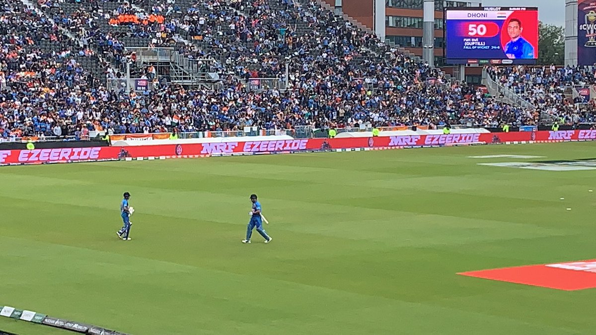 smsandeep's tweet photo. @msdhoni I truly hope this was not your last walk back! Stay on and inspire us more. Thanks for everything you’ve given to Indian cricket. #CWCUP2019 #CWC19 #MSDhoni https://t.co/e56OfBRwxu