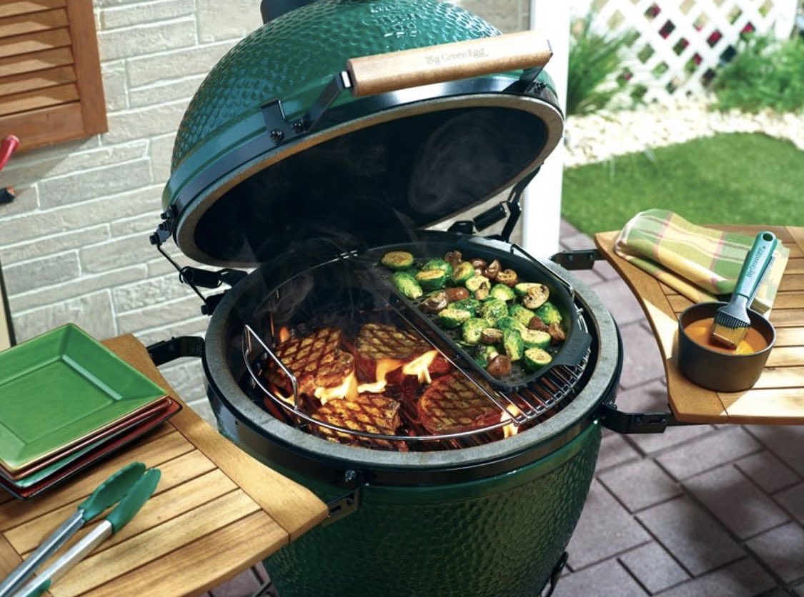 What do you like to grill on your <a href="/biggreenegg/">Big Green Egg</a>? Don’t have one? No problem! Come on down and check out our summer sales happening now! #biggreenegg #summersale #bbq #patiodecor