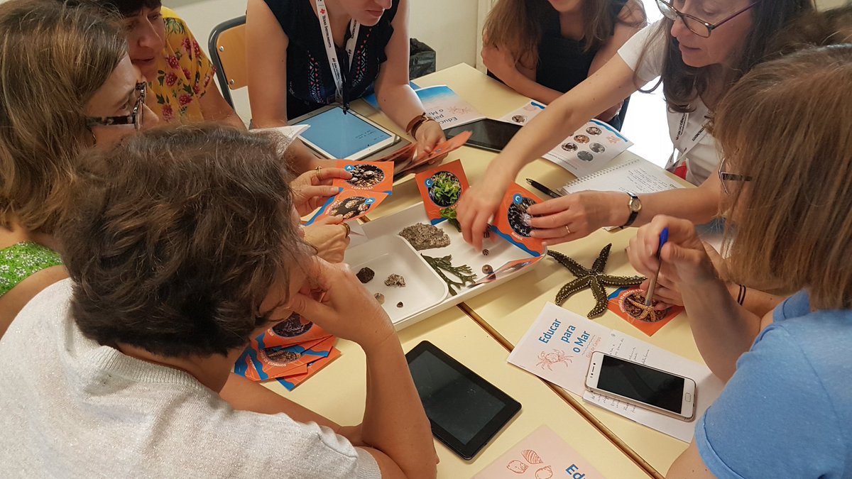 MonteiroAj's tweet photo. Workshop completed 🎉 Hope that our teachers enjoyed it as much as we did 🤩 #edumar #citizenscience #school #marinesciences #climatechange #esejoaodedeus @MUHNAC @casa_cienciasPT #6ei_cdc https://t.co/olRACHDTz4