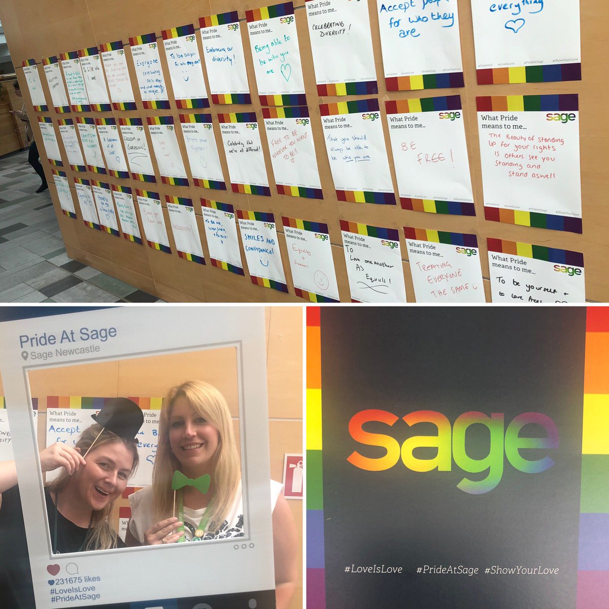 Rachel_HR_1's tweet photo. Loving the #prideatsage support in our @sageuk #newcastle office today! #loveislove #lifeatsage #sage #onesage #teamsage #inclusion #diversity #beyou #hr #tech #onelove https://t.co/iCsIWi1skj