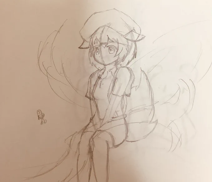 途中でよく分からなくなった落書き(*'-`) #落書き好きさんと繋がりたい #落書き