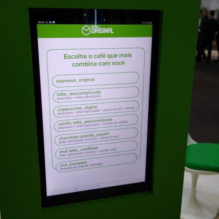 control_e_tv_br's tweet photo. Totem de auto atendimento estande @BancoOriginal #expertxp2019 https://t.co/JSIz4m6r0q