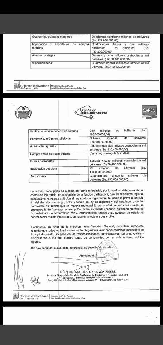 LDanieri's tweet photo. CARIIIITO VALE

Hacer el acta constitutiva para una peluquería cuesta en el Saren 80 millones de bolívares. Una Tasca por ejemplo, su constitución cuesta más de 230 millones. Esto sin duda tendrá su efecto, la informalidad será uno de ellos. https://t.co/GdZsaA2lHI