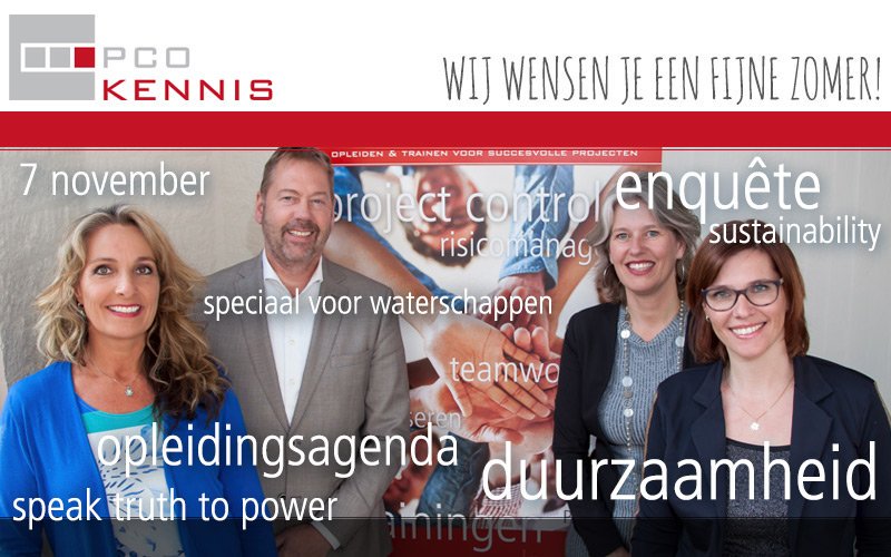 BlogPCO's tweet image. Onze laatste nieuwsbrief voor de zomer. Met o.a. Een enquête over een duurzame wereld, de post-HBO OPC voor Waterschappen, een impressie van het jaarevent 'Speak Truth to Power' en de opleidingsagenda.
Lees hem hier: mailchi.mp/589b8058ff99/w…