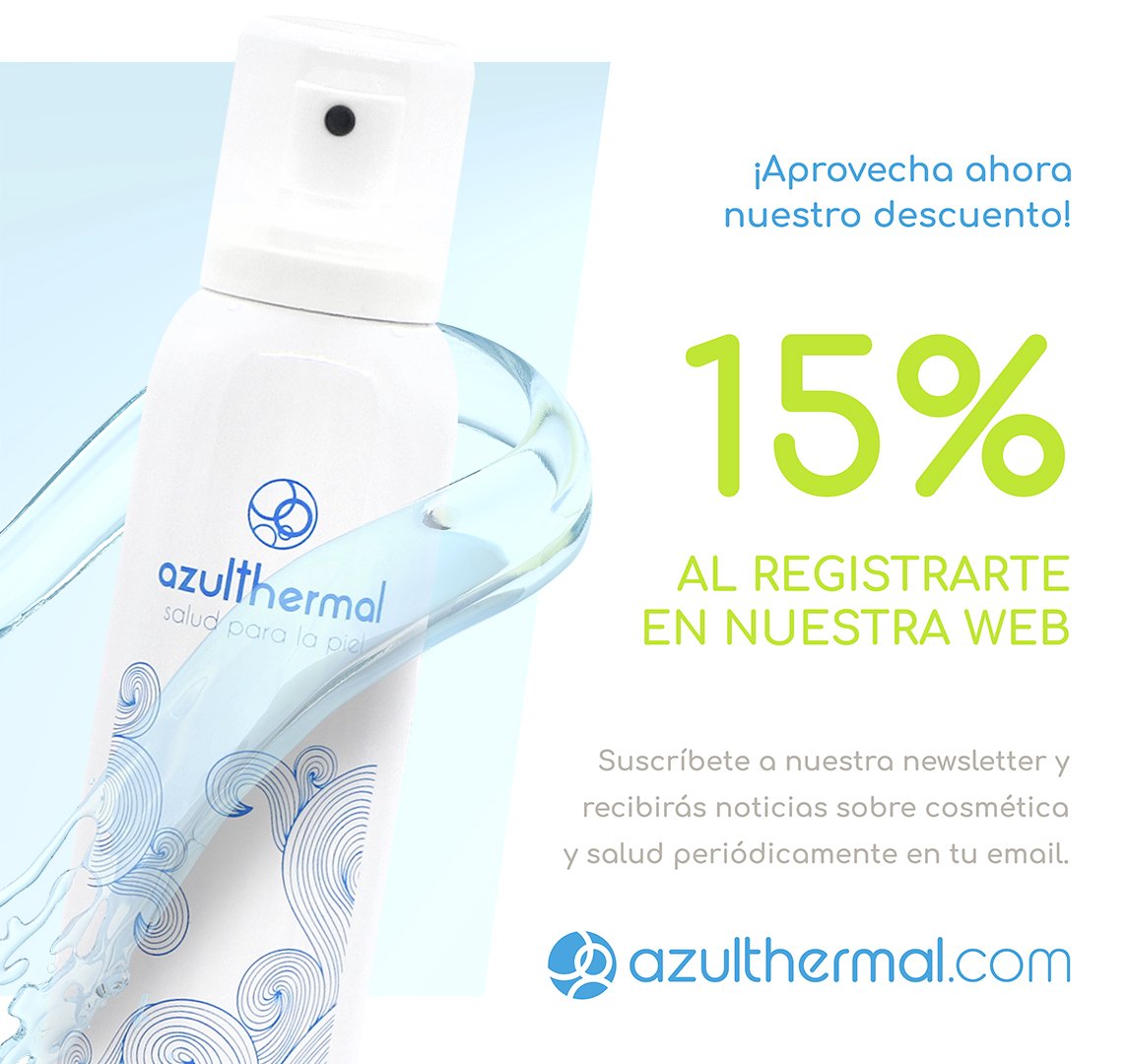 azulthermal's tweet photo. ¿Conoces nuestro súper descuento de 1⃣5⃣% al registrarte en nuestra web? 📲
Regístrate y aprovechate de esta rebajita. Además, podrás recibir noticias 📜 sobre cosmética y salud periódicamente. https://t.co/c8A8hLRtZ8