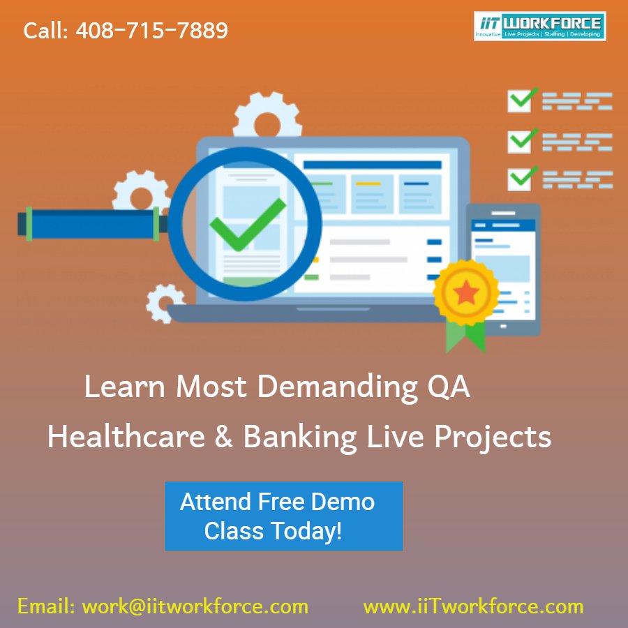 iitworkforce's tweet image. Learn Most Demanding QA  
           
 Healthcare &amp;amp; Banking Live Projects 

 Register For A Demo Class Today!

Email: work@iitworkforce.com
iiTworkforce.com 
Call: 408-715-7889

  #qaliveprojects #healthcareprojects #bankingprojects #liveprojectsinusa #freedemoclass