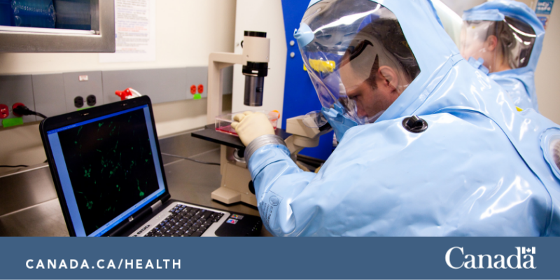 GovCanHealth's tweet photo. #TBT: In 2014, Canadian scientists at PHAC National Microbiology Lab helped create a highly effective experimental vaccine for Ebola.  https://t.co/8lTeTGFs5k
#100yrsofHealth #CdnSci https://t.co/sfVbt2TJbR