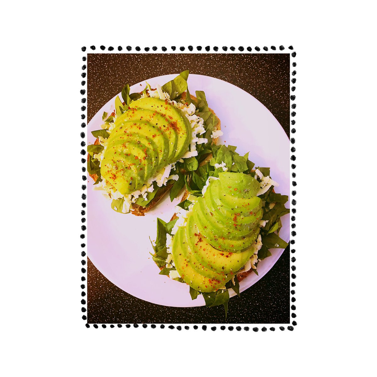 Light brunch? Avocado HerbCheeze on Sourdough with Spinach & sprinkles of Chilli 🤤 Served 10-6pm Wed-Sun. 

#deptfordhighstreet #artscafe #londoncafe #southlondonvegan #vegan #lewisham #vegansofldn #londoncoffeeshops #vegancafe #vegancoffeeshop #veganlondon  #southlondon #vgnldn