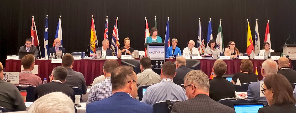 President elect @shelleymorse1  delivers Presidents Report on behalf of @CTF_FCE_PRES this morning, Day 2 of @CanTeachersFed #AGM2019AGA