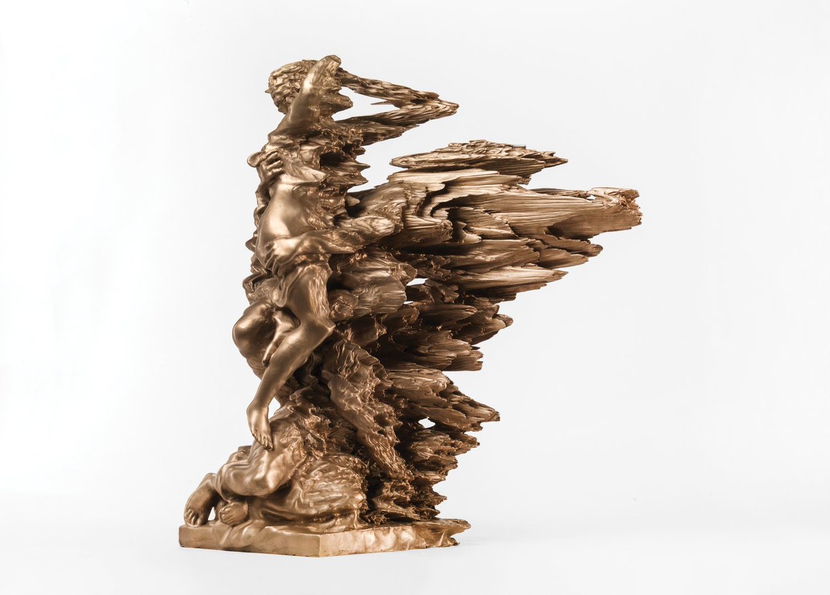 thisiscolossal's tweet photo. Glitched sculptures of Greek gods by Zachary Eastwood-Bloom reimagine classicism in the digital age https://t.co/K90vSGzYtn https://t.co/iOOPqSxpaV