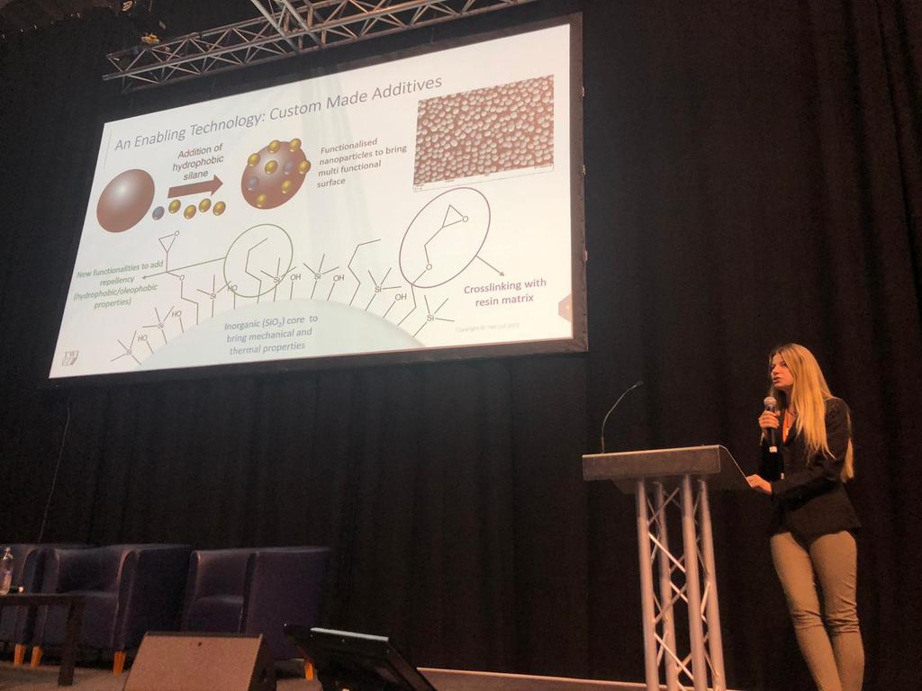 hexigone_ltd's tweet photo. Enjoying the @TWI_Ltd talk about hydrophobic coatings at @MaterialsShow
#AMS19 #CUK19 https://t.co/aIYW36QwmD
