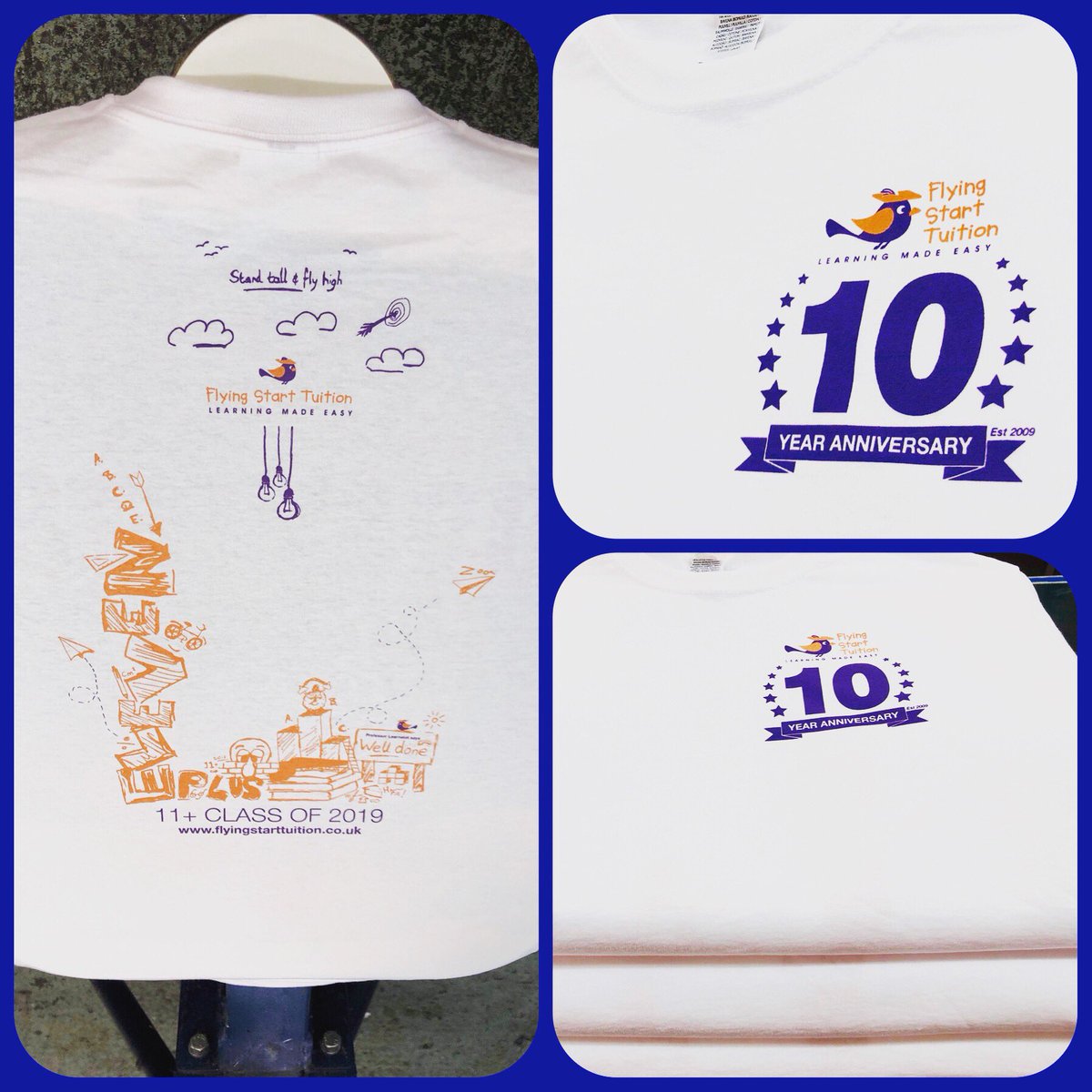 Imprint_Promo's tweet photo. These fab #graduation #tshirts are hot off the press &amp; heading over to @fstuition who celebrate 1️⃣0️⃣years in #business in 2019!#congratulations 🎉🎓👧🏼🎓👦🏽🎓🎉 #anniversary #celebrations #learningmadeeasy #elevenplus #tutoring #teaching #screenprinting #ink #imprint #printlife https://t.co/5drFnXDs7t
