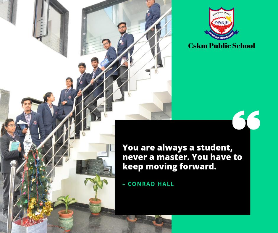 cskmpschool's tweet photo. You are always a student, never a master. You have to keep moving forward.

#cskm #students #motivation #boardingschool # #education  #studying #teacher #learning https://t.co/vsu7AlZRje
