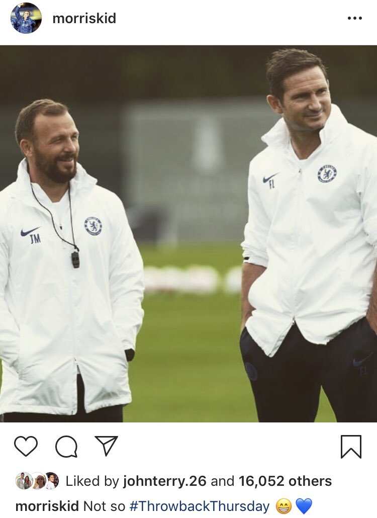 ChelseaFC's tweet photo. #TBT from @morriskid! 💙 https://t.co/U4O8izo3U0