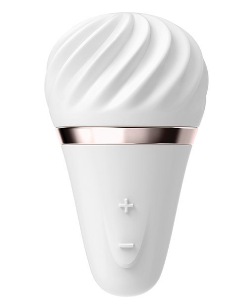 taboo_ac's tweet photo. Satisfyer Layons Sweet Sensation features made using body safe Silicone and ABS plastic. Color White Brass. Massager has a cone shape for easy use. Surface has ribs and swirls for extra stimulation. Size 53mm by 53mm by 95mm e or approximately 2.08 inches by 2.08 inches by 3.74 https://t.co/iGeUlKh5mB