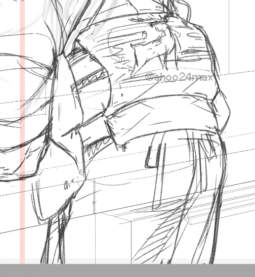 おしりの下書き 