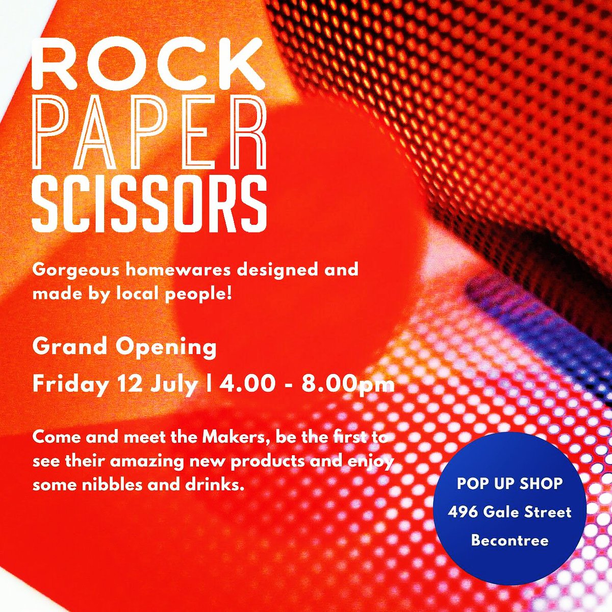 ModmuDesigns's tweet photo. Come and join us for our Grand Opening of our pop up shop. Meet local creators and their products. #madeinengland #EveryOneEveryDay #wemakeourcity #madeinlbbd #everydaypeople #rockpaperscissors https://t.co/VyvcFwedq2