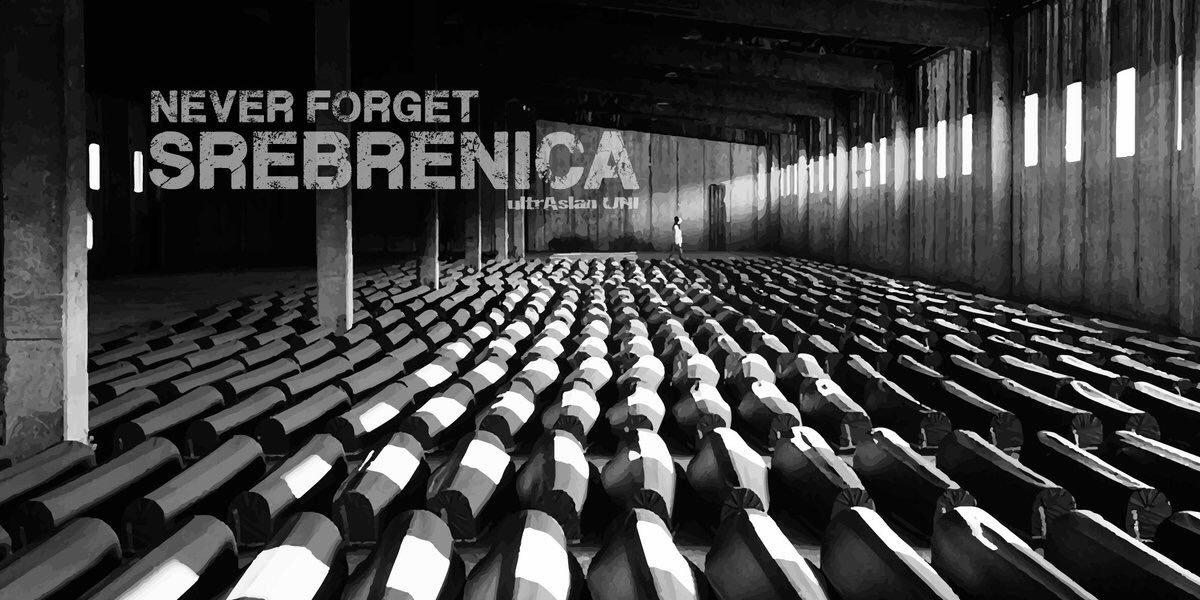 İnsanlık tarihinin utanç yüzü olan Srebrenitsa soykırımının ve insanlık suçunun 24. yılında vefat edenleri saygı ve rahmetle anıyoruz. 

UNUTMADIK! #Srebrenitsa 

#ultrAslan