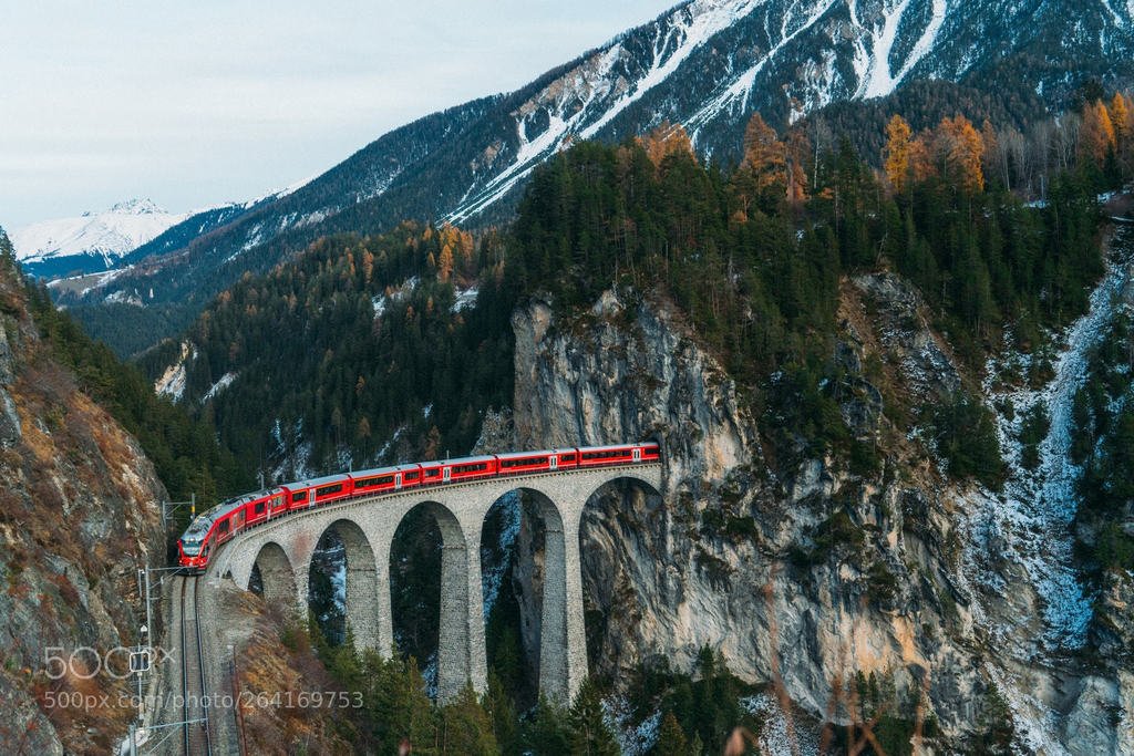 Train in Switzerland by slobodeniuk
