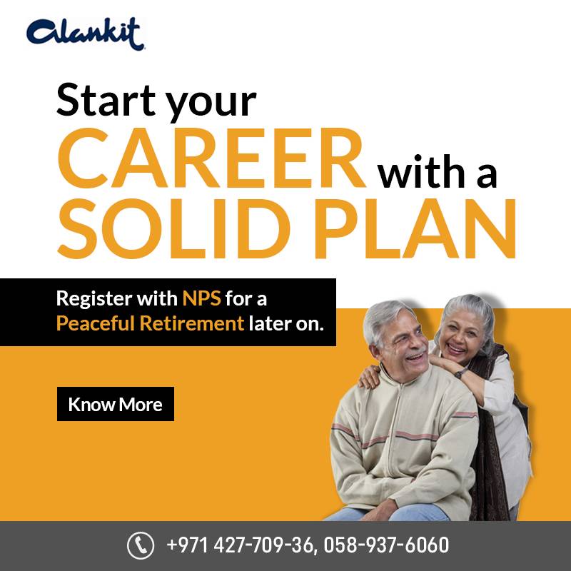 AlankitUAE's tweet photo. Retirement planning is not just for old people, start planning your retirement from the start of your career and live a peaceful life forever.
Know more @ https://t.co/fcdU3NWsvU
#alankit #nps https://t.co/dFo6himu44
