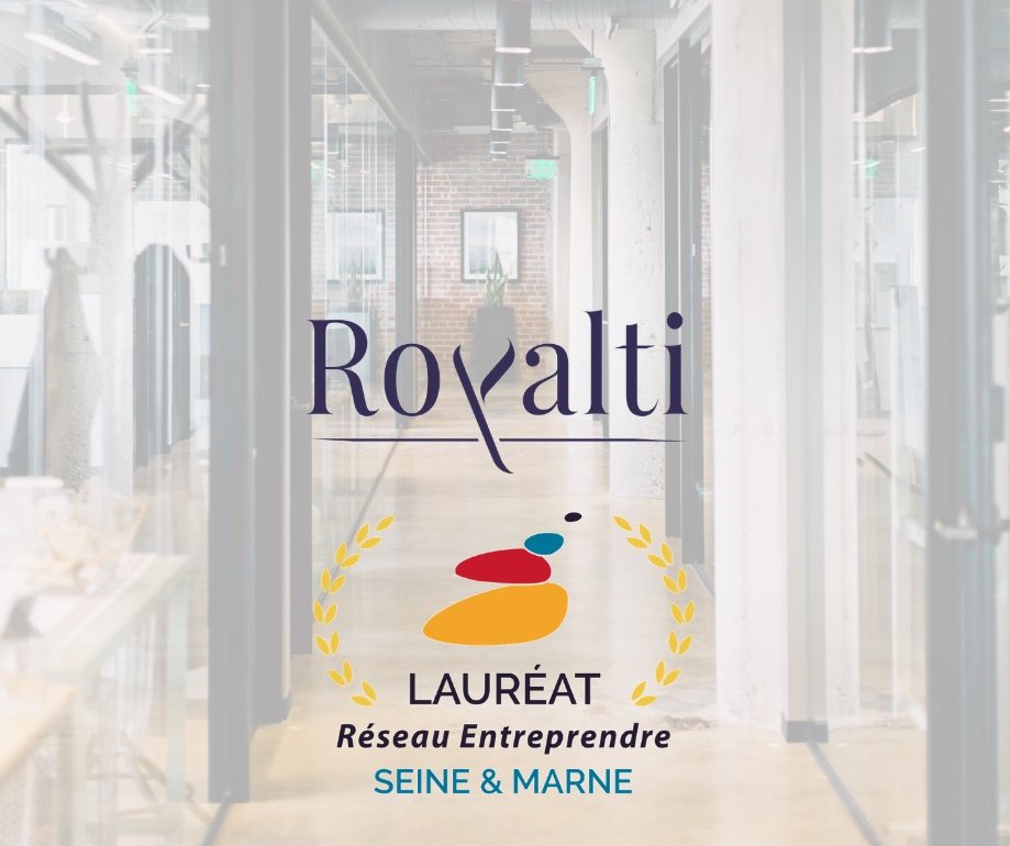 Royalti_startup's tweet photo. Les fondateurs de Royalti @adriendeh et Andréa Bencelova, Lauréats de @RE_SeineetMarne 

Nous sommes très fiers de bénéficier de votre confiance. En avant pour écrire de belles histoires avec nos clients.  
#ThursdayThoughts #entrepreneur #startup #freelance #Royalties  #Funding https://t.co/7pvooTx5t6