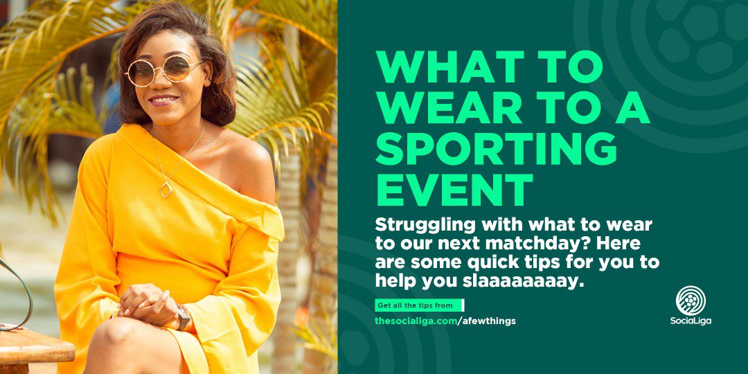 TheSociaLiga's tweet photo. The #SociaLigaMD5 is in two (2) days and one of the questions running through people's minds is what to wear... 👗👢🎽
Fear not, we have compiled #AFewThings dos and don'ts that might be help you avoid a fashion disaster...
MORE- https://t.co/42VpAhrGnj
#SociaLiga https://t.co/GitIeil1X6