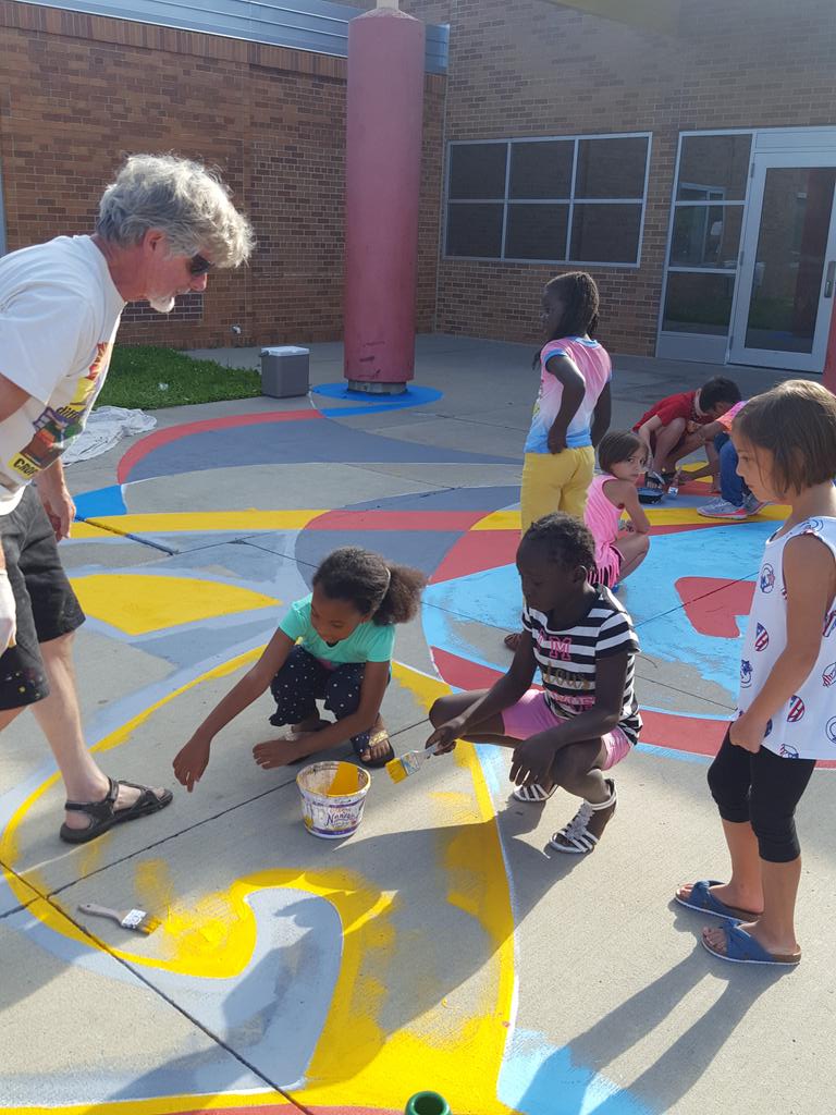 howeheidijb's tweet photo. Amazing art happening now! And it spells Gage! #connnections @RPSGage @MNCommSchools @TAartsMN Can't wait to see kids hopping from color to color! @RPS535 @CommSchoolsRoch https://t.co/K6V2EIp5SC