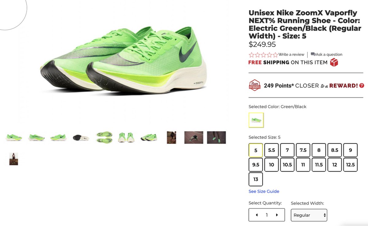 zoomx vaporfly next size guide