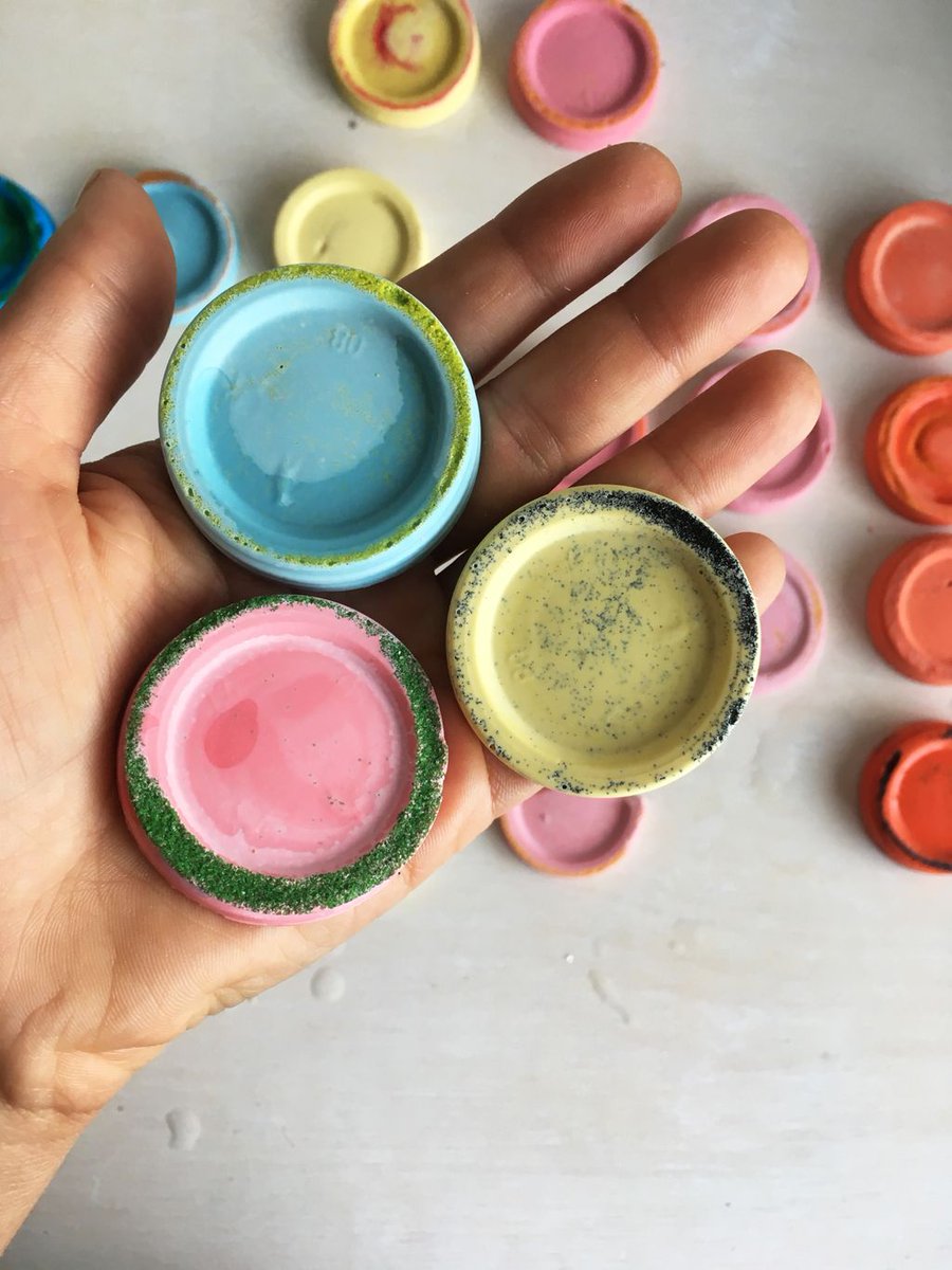 Unit Lab on Twitter "Jesmonite and sand colour samples for our Chladni pattern process. 