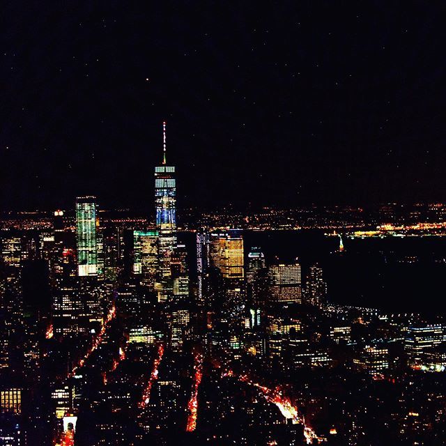 Nighttime view of the New York City skyline from the top of the Empire State Building. 
Date: 9 March 2018
Camera: Nikon D3400
#nycskyline #nightskyline #nighttime #citylights #empirestatebuilding #freedomtower #city #cityscape #skyline #statueoflibery #… ift.tt/2JGplf5