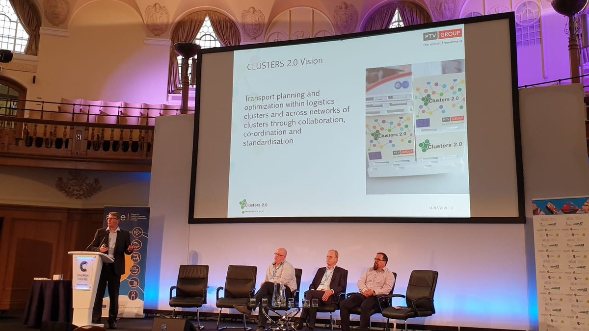 What's our contribution to Transport System #Modularisation❓Our coordinator Marcel Huschenbeck from <a href="/PTVGroup/">PTV Group</a> presented <a href="/Clusters20_EU/">Clusters20</a> during the last session at <a href="/ipic2019/">IPIC2019</a> 

#SustainableLogistics #SustainableTransport #Innovation