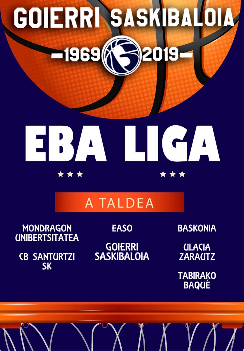 Goierri @iparragirre2020 beste urte batez EBA ligan jokatuko du 💪🏀 Talde paregabeak tokatu zaizkigu A taldean!! #GoierriSaskibaloia  #EBA #50Urteurrena