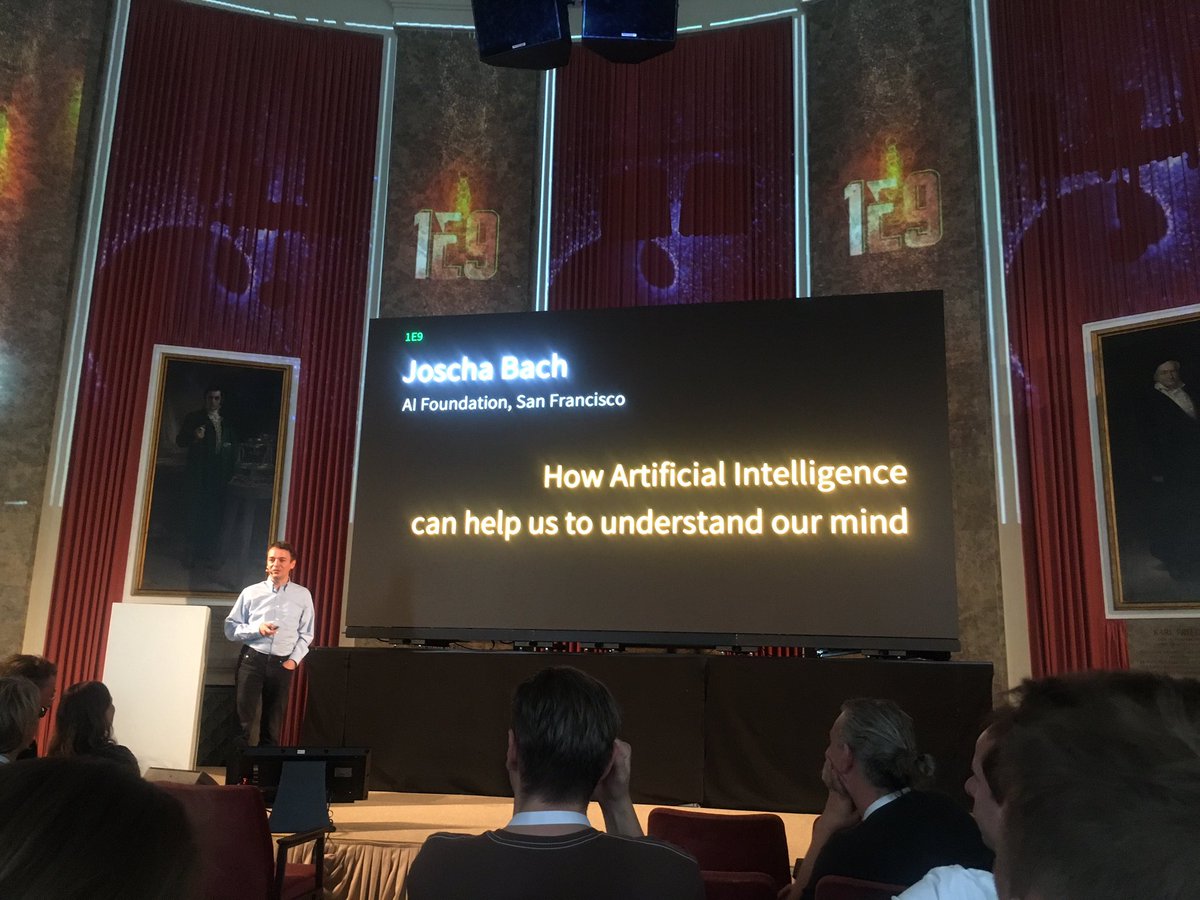 TechForGoodMUC's tweet photo. Joscha Bach @1E9tech presenting how our mind works. I love his positive view on AI even though he admits that we don’t know yet, if AI will one day figure out that we humans are the problem in this world. Will AI be empathetic and/ or compassionate or simply get rid of us? https://t.co/nVjpSu1RgB