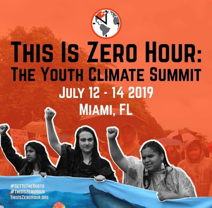 UNEP_NAmerica's tweet photo. The time is now to act on #climatechange and sign up for the #YouthClimateSummit in Miami July 12th-14th organized by @thisiszerohour. The event will host a series of workshops to help you grow your climate advocacy skills. #gettingtotheroots #thisiszerohour #ClimateAction https://t.co/8xuUbsE2Ro