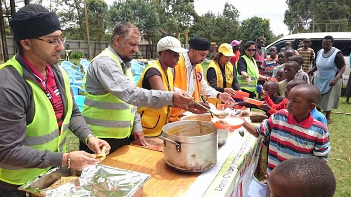 Lions everywhere are committed to feeding the hungry. In Kenya, they cooked and served a hot meal with biscuits, fruit and milk to 60 children at the Neema Children's School. Thank you, Lions!