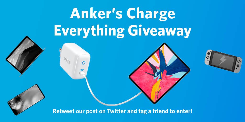 ⚠️ Charge Everything Giveaway - Final Round⚠️ 

1. Retweet this post. 
2. Reply to this post and include <a href="/AnkerOfficial/">Anker</a>, #ChargeEverythingFaster, and tag a friend for a chance to win an iPad Pro! 

Winner announced on Friday!

⚡Good luck⚡