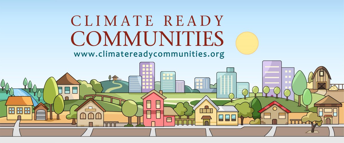 GeosInstitute's tweet photo. It’s finally ready! Climate Ready Communities is live! Our ClimateWise team has been working for the past 3 years to build this comprehensive, step-by-step program to help communities develop climate resilience. #climatereadycommunities https://t.co/bUBflpF6e1 https://t.co/RWYy69t8sZ