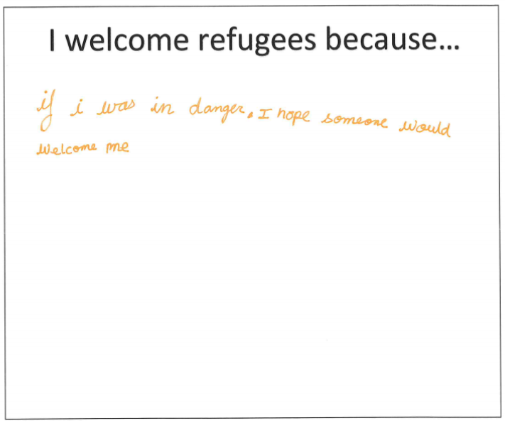 PMSchoolLib's tweet photo. REFUGEE WEEK COMPETITION: And here are our winning entries. Very difficult to choose as we had so many fantastic statements! Check out our display in the Library to see them all. 

#RefugeeWeek2019 @RefugeeWeek https://t.co/KsZ3VmfwF8