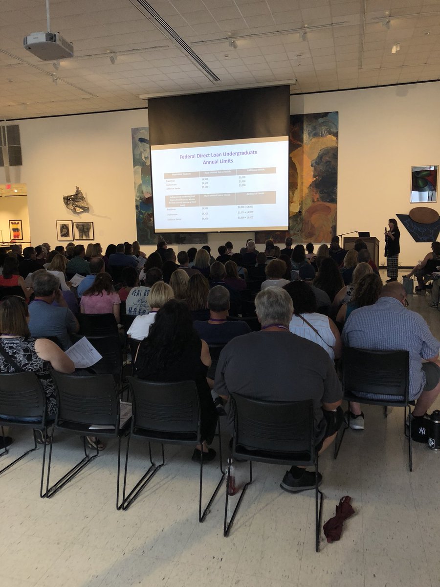 Our PURPLE PARENTS are learning a TON about financial aid and student records 💵💰💸