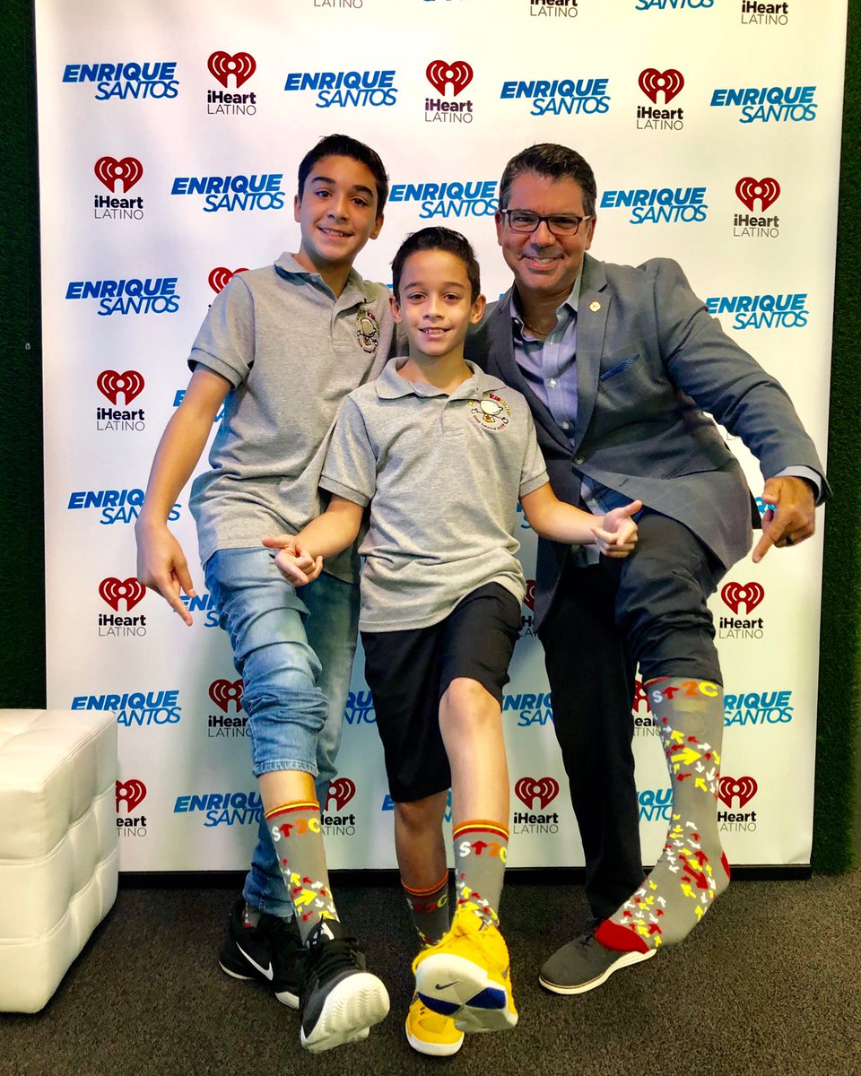 Local1403's tweet photo. @iHeartRadio @iheartlatino @EnriqueSantos & @AYKsock Podcast with our very own #Local1403 President Omar Blanco as their special guest supporting AYKs charity sock campaign! #aykpodcast #standupcancer https://t.co/u5Zm1A2aT3