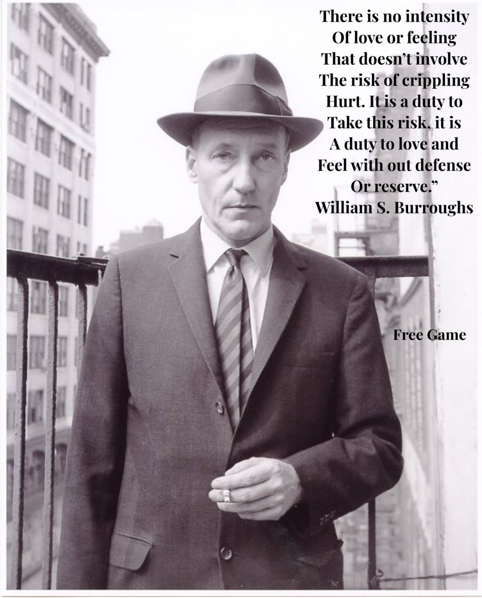 freegame103's tweet photo. William S. Burroughs- love #love #hate #intensity #risk #love forever #hurt #pain #havetoo #life #poet #author #fscottfitzgerald #jackkerouac #poetquote #authorquotes #freegame #loveforever #yolo #barrackobama https://t.co/nTTVyW7ubS