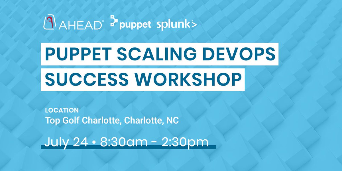 Ahead's tweet image. Next up on the #ScaledDevOps circuit for our partners @puppetize and @splunk is North Carolina. They will cover the below in the evolution of #DevOps. 
🔵 Where to begin
🔴 What to avoid
⚪ Where you&apos;ll go
Register here: bit.ly/2Jv9L7v